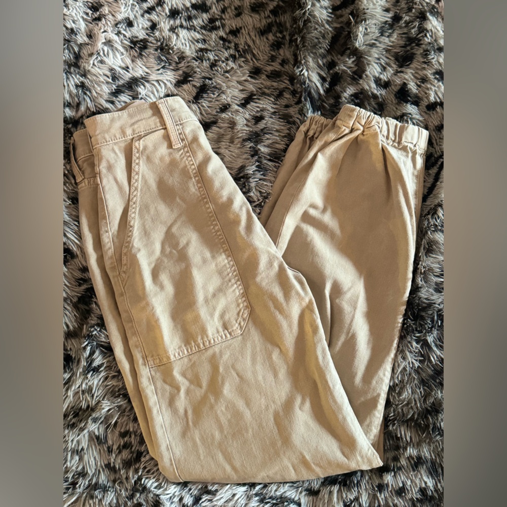 Mother Wrapper Patch Springy Ankle Cropped Cargo … - image 4